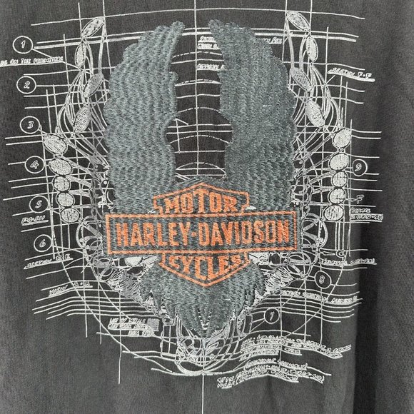 Harley-Davidson Sublimated Embroidered‎ Long Sleeve Men's Tee Size Large - Picture 7 of 7